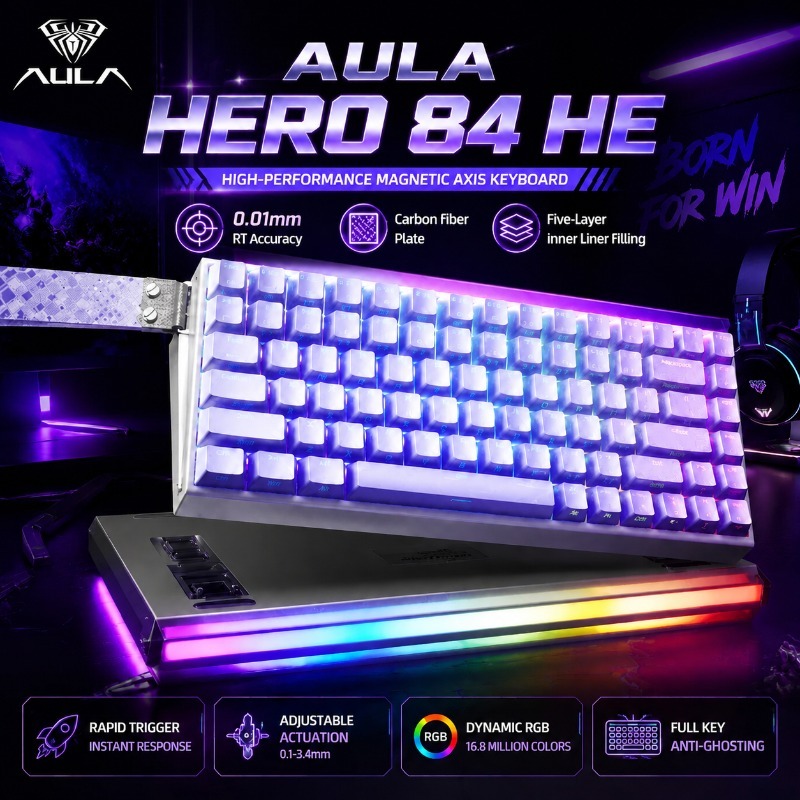 Gaming Keyboard Backlit - Механическая игровая клавиатура AULA HERO84 с