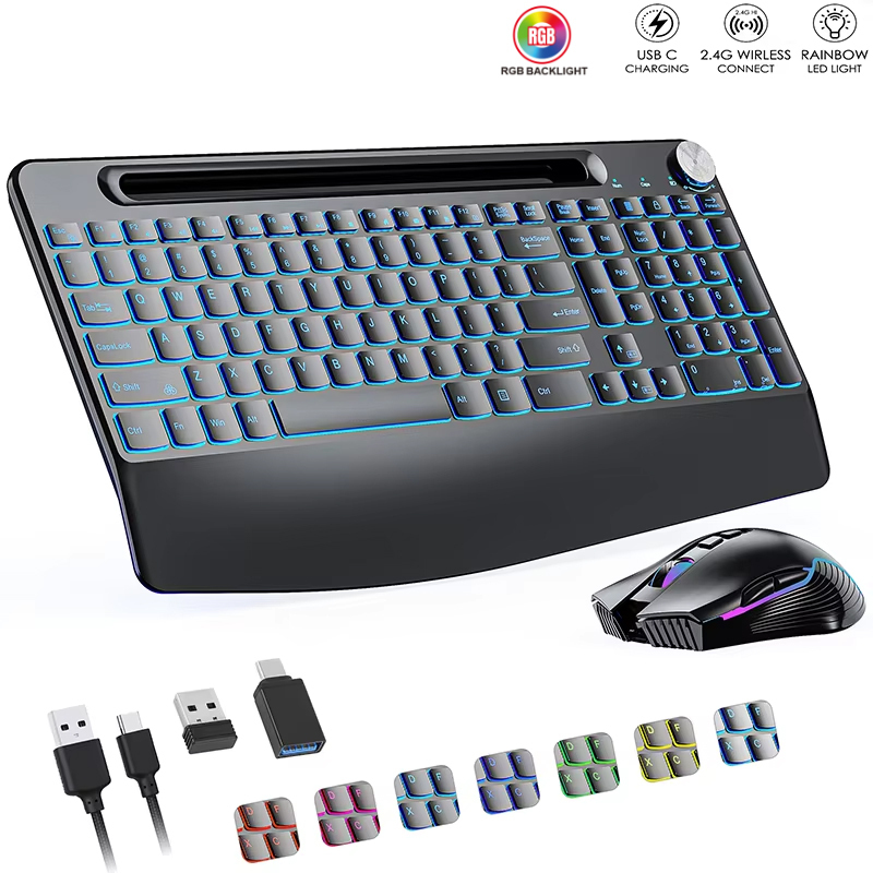 Gaming Keyboard Mouse Set - Комбинированная беспроводная клавиатура и мышь 2,4G