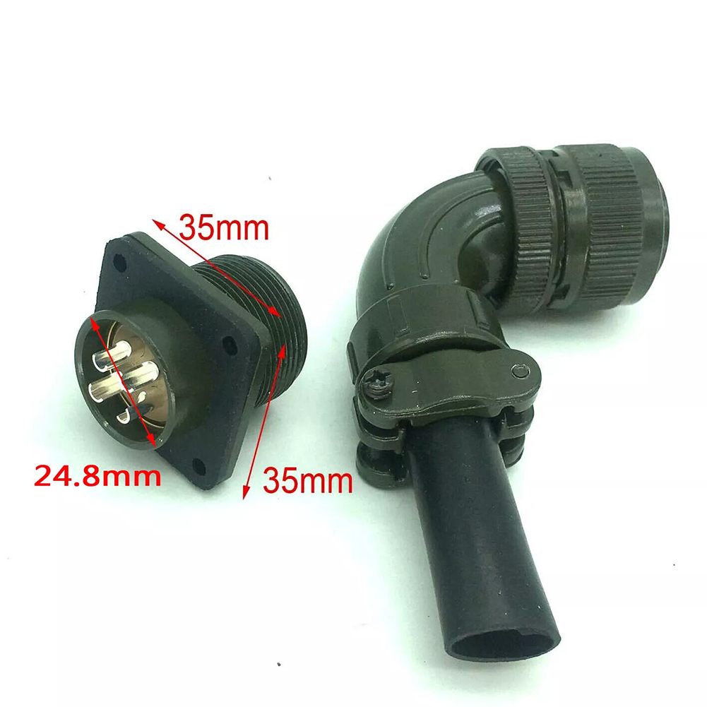 Aviator Connector Kit - Авиационный разъем 4-контактный, 90 градусов, комплект