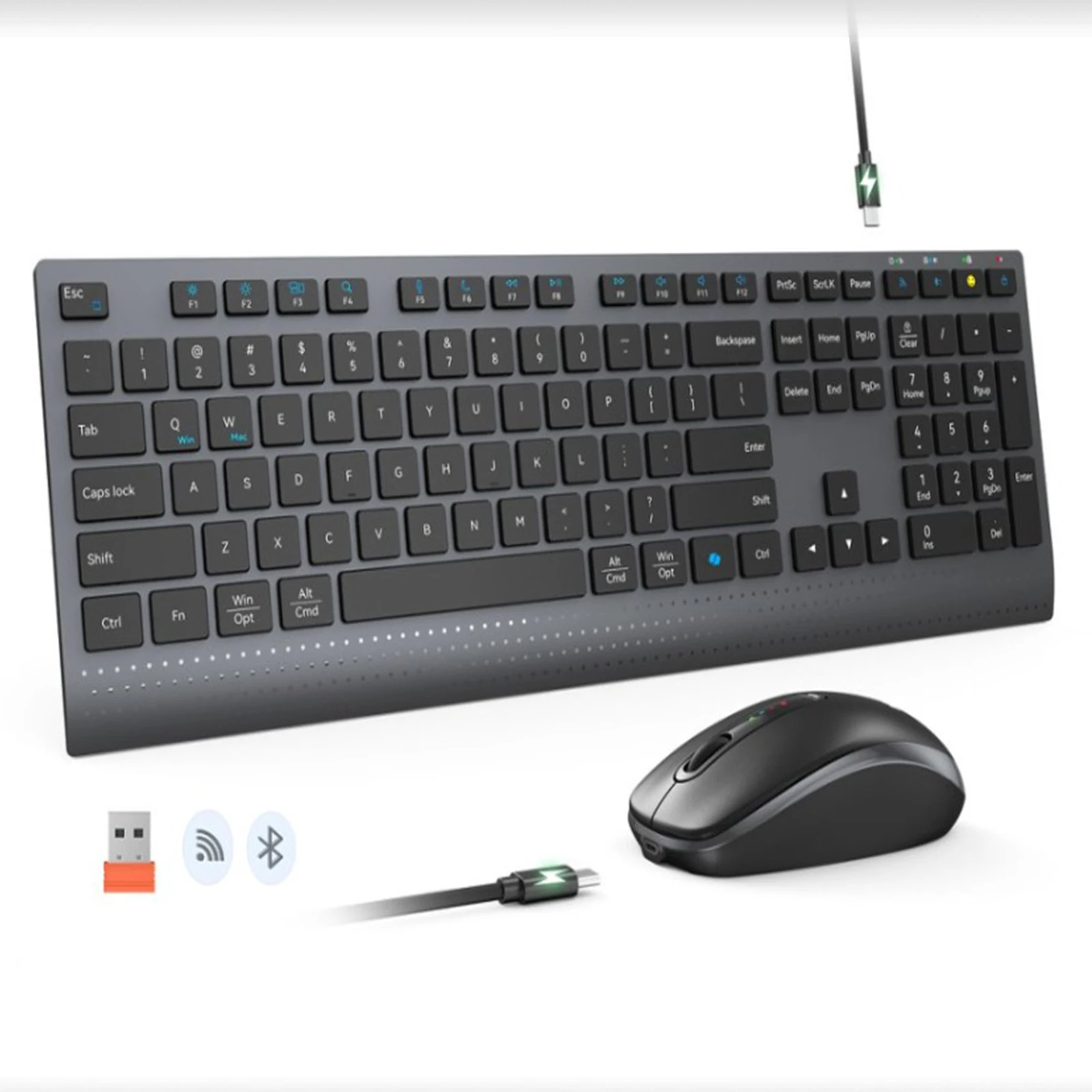 Gaming Keyboard Mouse Set - 2,4G Bluetooth двухрежимная беспроводная клавиатура и