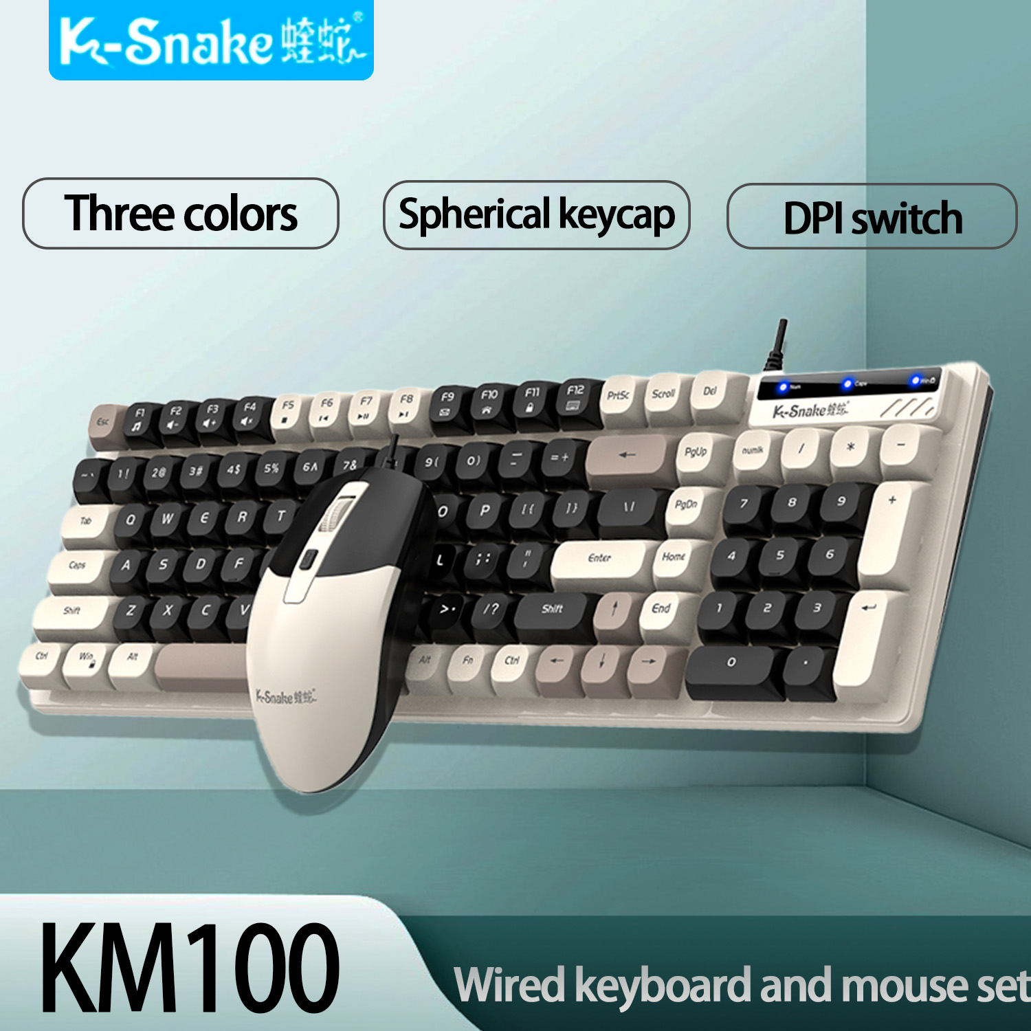 Gaming Keyboard And Mouse For Xbox - K-Snake KM100 Проводная модная клавиатура и