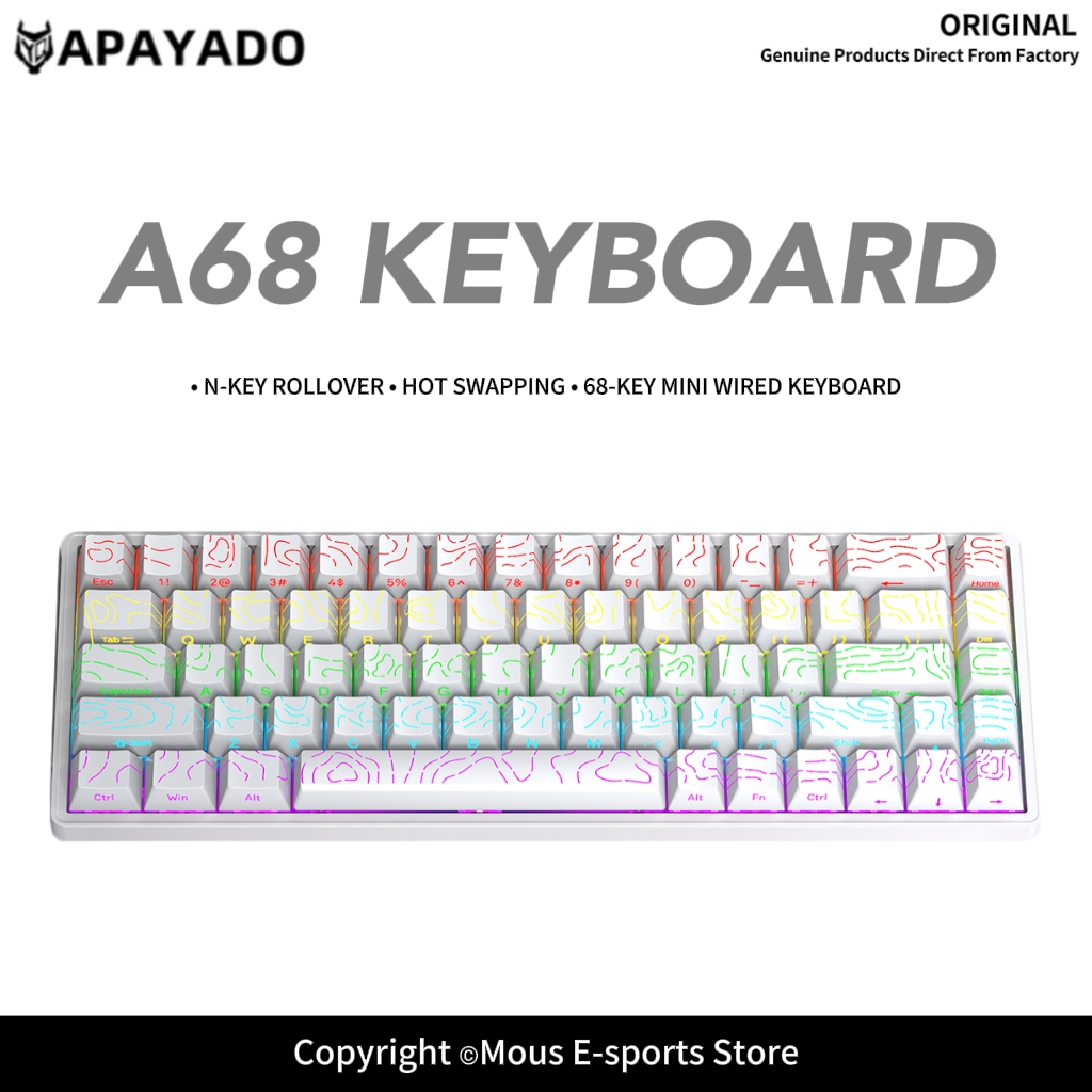 Gaming Keyboard Budget - Проводная механическая клавиатура APAYADO A68 с