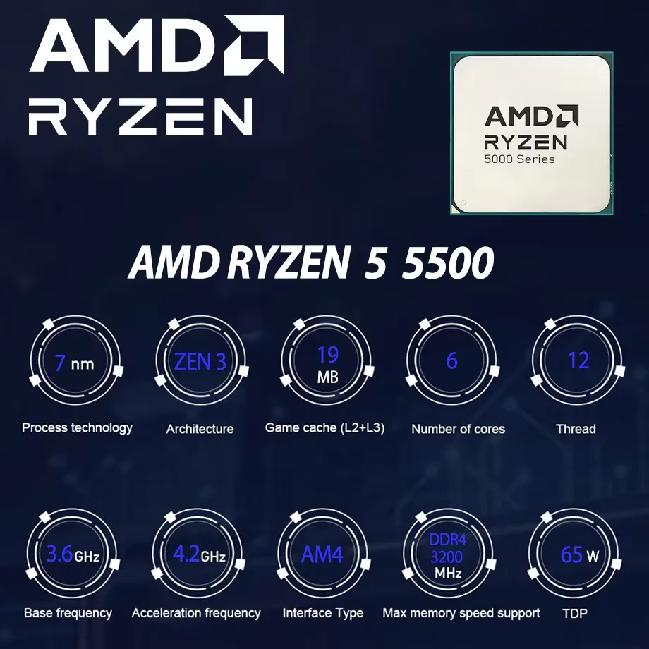 R5 5500 AMD Ryzen 5 5500 Проце – обзор и цена Amd Cpu Ryzen 5
