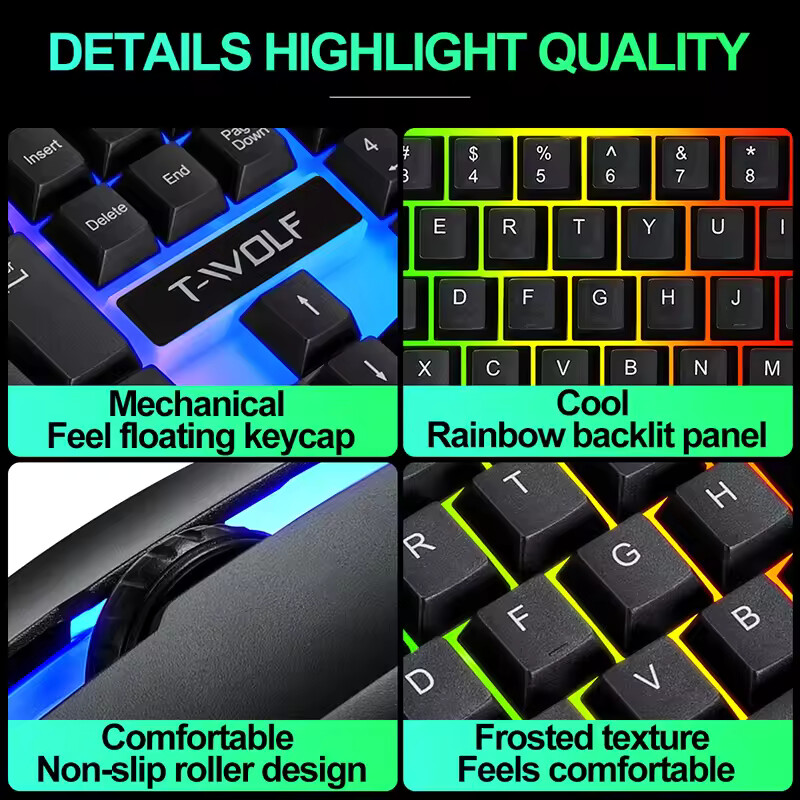 Новый комплект популярной игро – обзор и цена Gaming Keyboard Mouse And Headset Combo