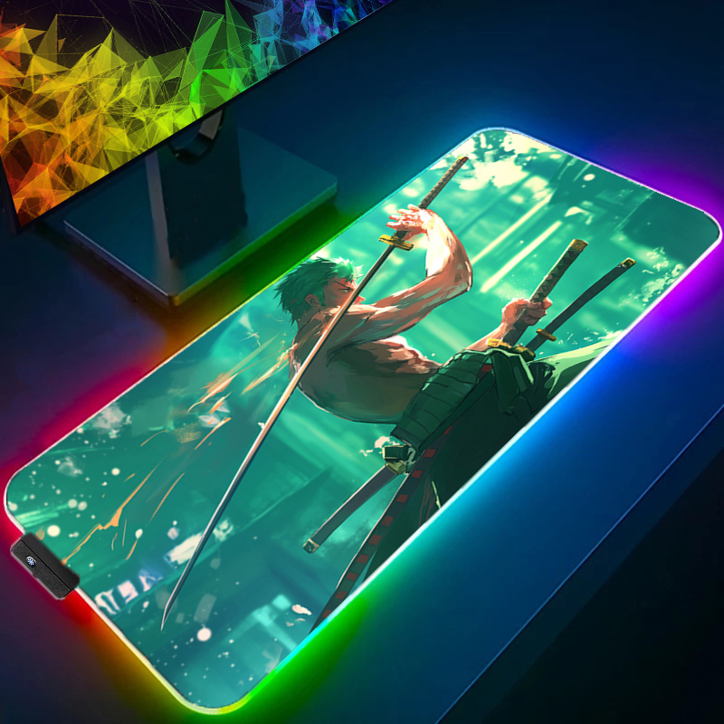ONE PIECE Zoro коврик для мыши – обзор и цена Gaming Keyboard Backlit