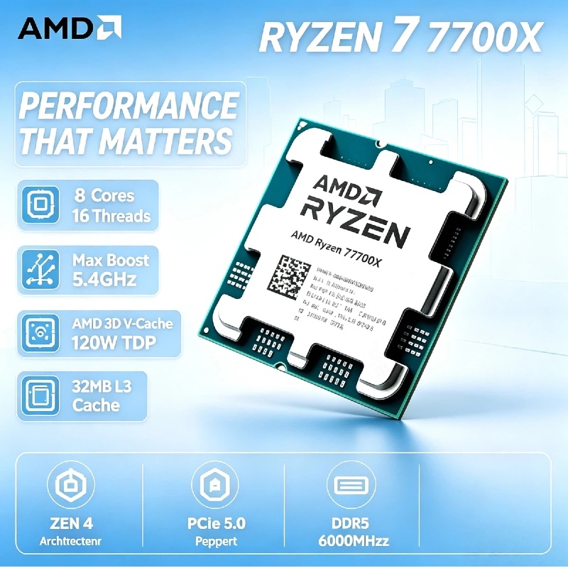Процессор AMD Ryzen 7 7700X 5  – обзор и цена Amd Cpu Ryzen 7