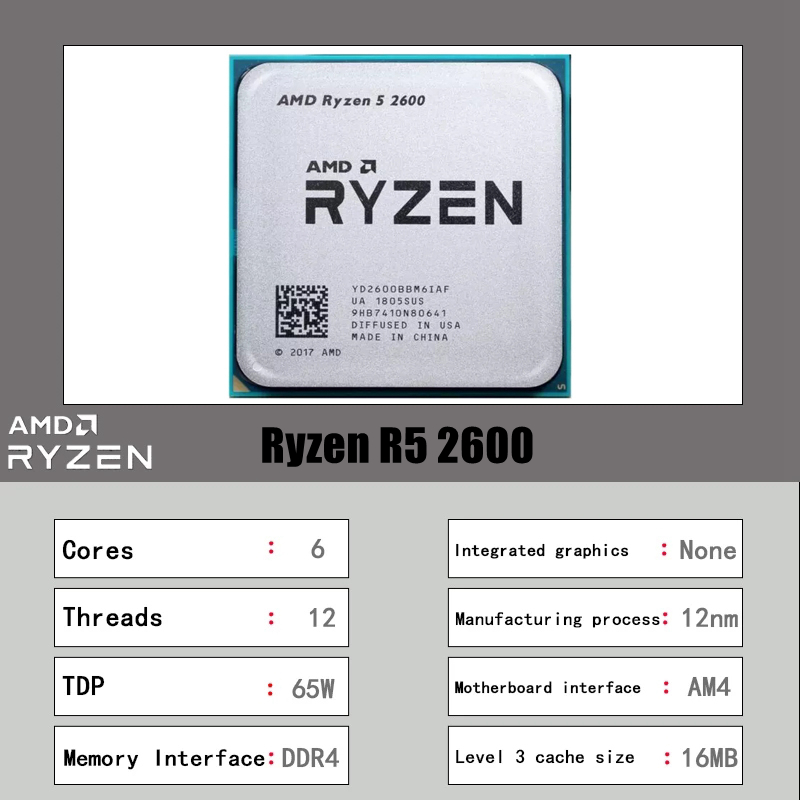 Процессор AMD Ryzen 5 2600, 6  – обзор и цена Amd Cpu Ryzen 5