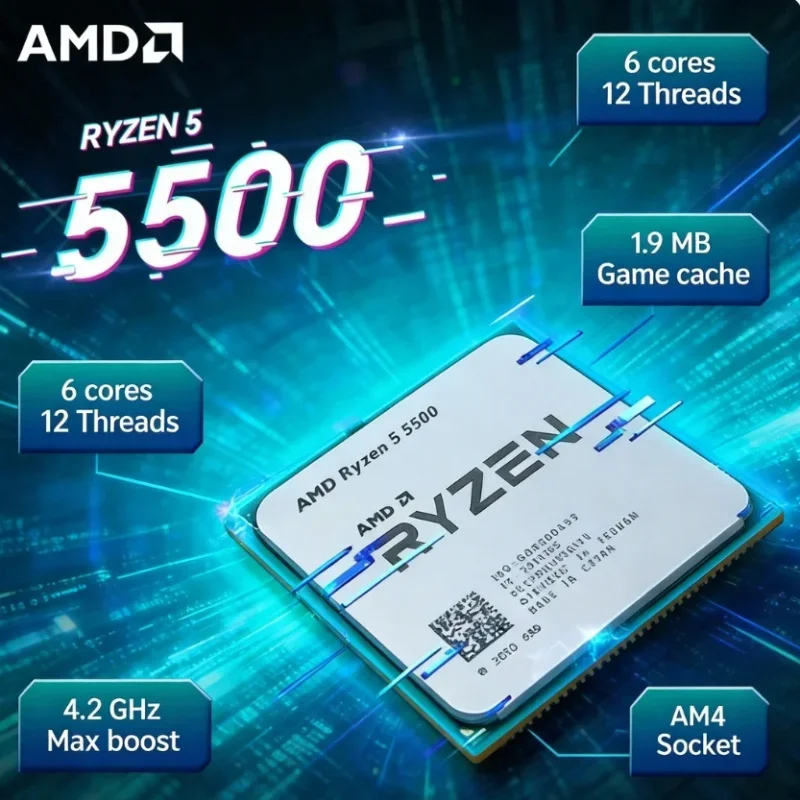 Процессор AMD Ryzen 5 5500 Stu – обзор и цена Amd Cpu Ryzen 5