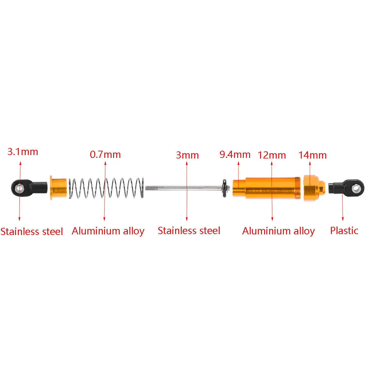 Алюминиевые амортизаторы с бол – обзор и цена Stabilizer Screw In